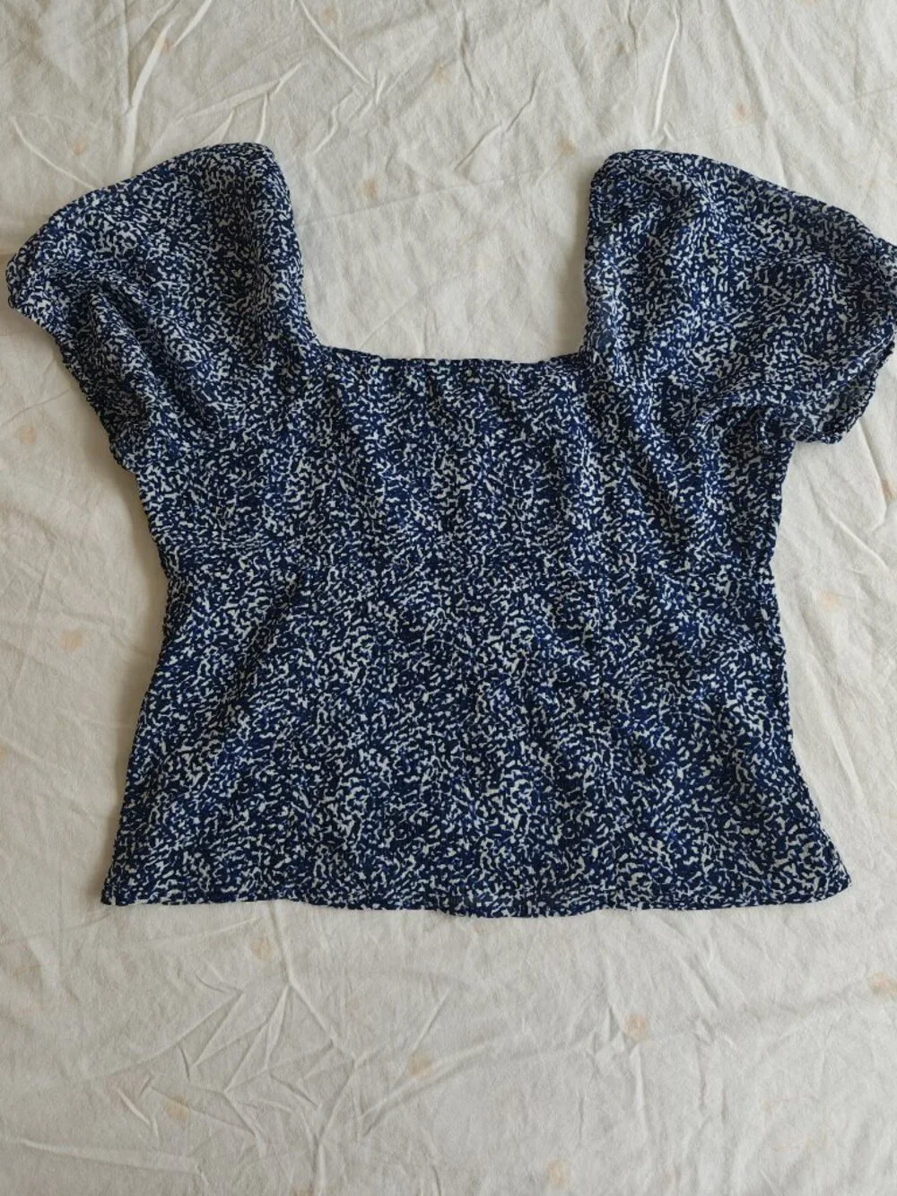 Madewell Sweetheart Top in Bengali Blockprint Blue Size 8